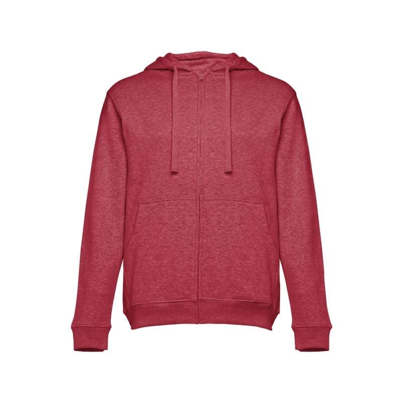 Zwarte heren hoodie met rits en zakken tegen groothandelsprijzen - Sweatshirt tegen groothandelsprijzen