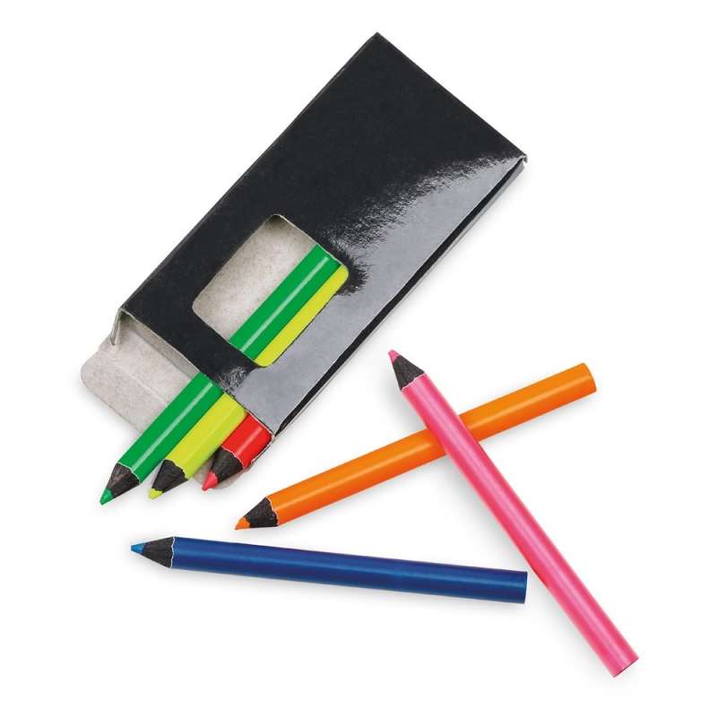 MEMLING. Boîte avec 6 crayons de couleur à prix de gros - Stylo à prix grossiste