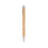 Bamboe balpen met metalen clip 11 x 141 mm - Houten product tegen groothandelsprijzen