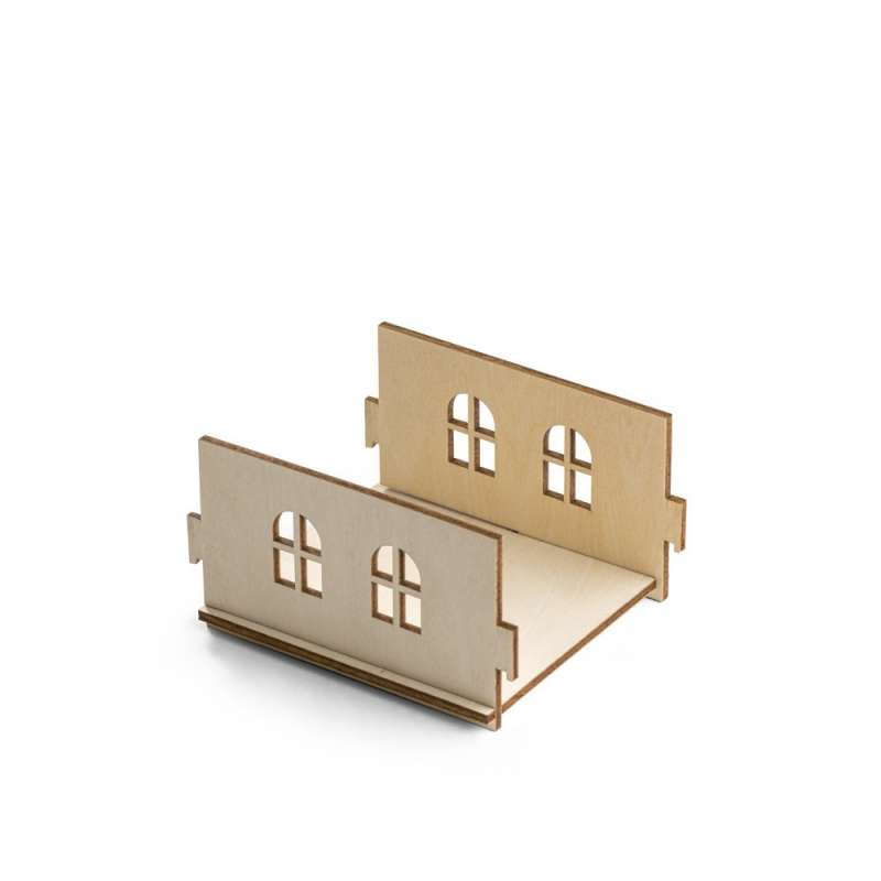 Casa decorativa natalícia em contraplacado 93x114x119mm - Decoração de Natal a preço grossista