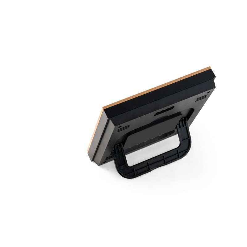 ABS and Bamboo Desk Station 130mm at wholesale prices - Clock at wholesale prices