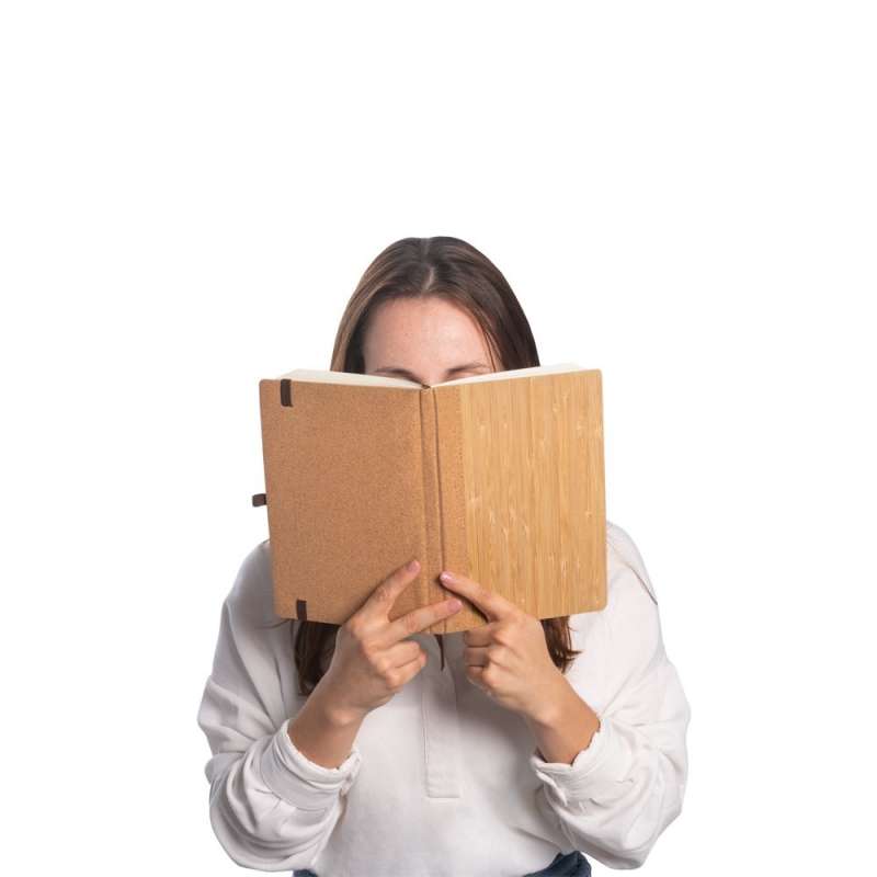 A5 Notitieboek van bamboe en kurk - Houten notitieboek tegen groothandelsprijzen