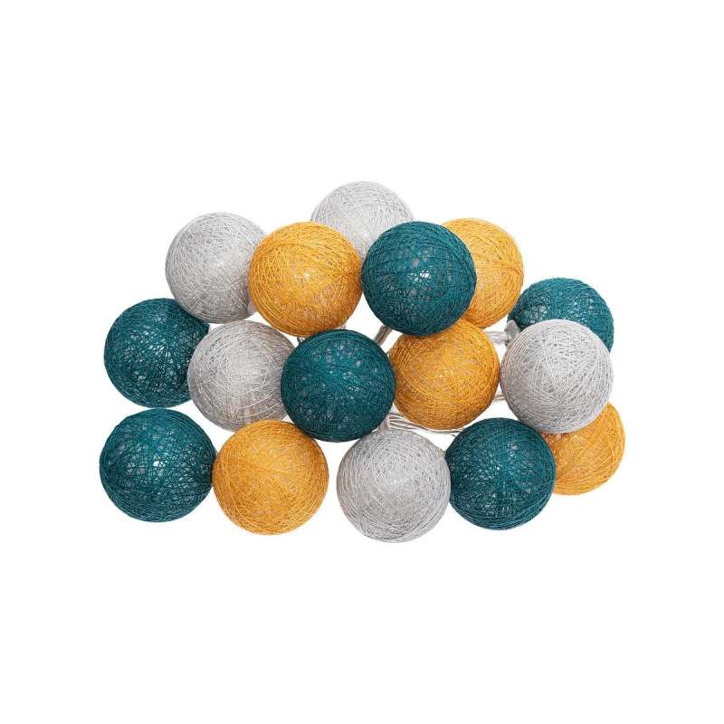 Guirlande Led pile 16 boules Tropi D3,5cm - guirlande de Noël à prix grossiste