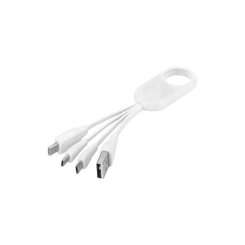 Câble USB multi ports type C 4 en 1 Troup - Bullet à prix grossiste - Cable de charge à prix de gros Câble USB multi ports type C 4 en 1 Troup - Bullet à prix grossiste - Cable de charge à prix de gros