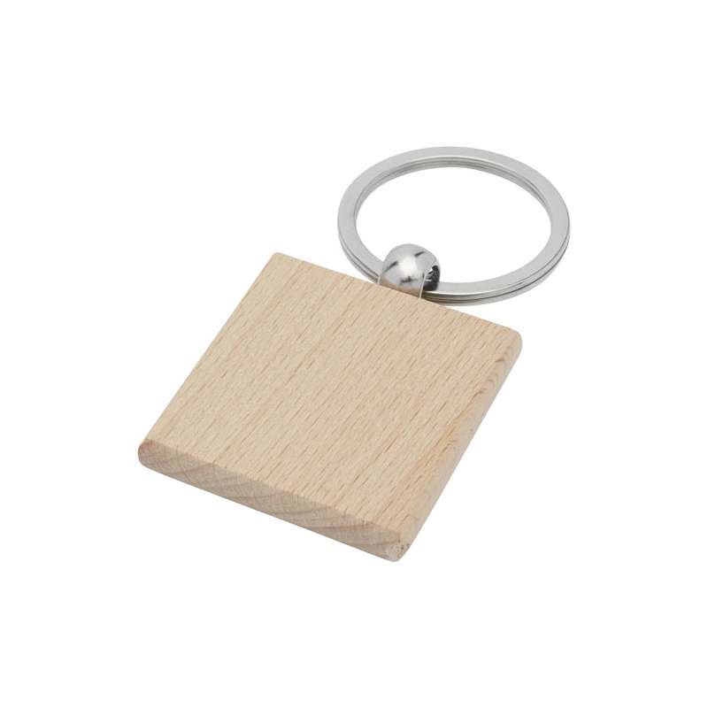 Llavero cuadrado de madera de haya 4x4 cm - Llavero de madera a precios de mayorista Llavero cuadrado de madera de haya 4x4 cm - Llavero de madera a precios de mayorista