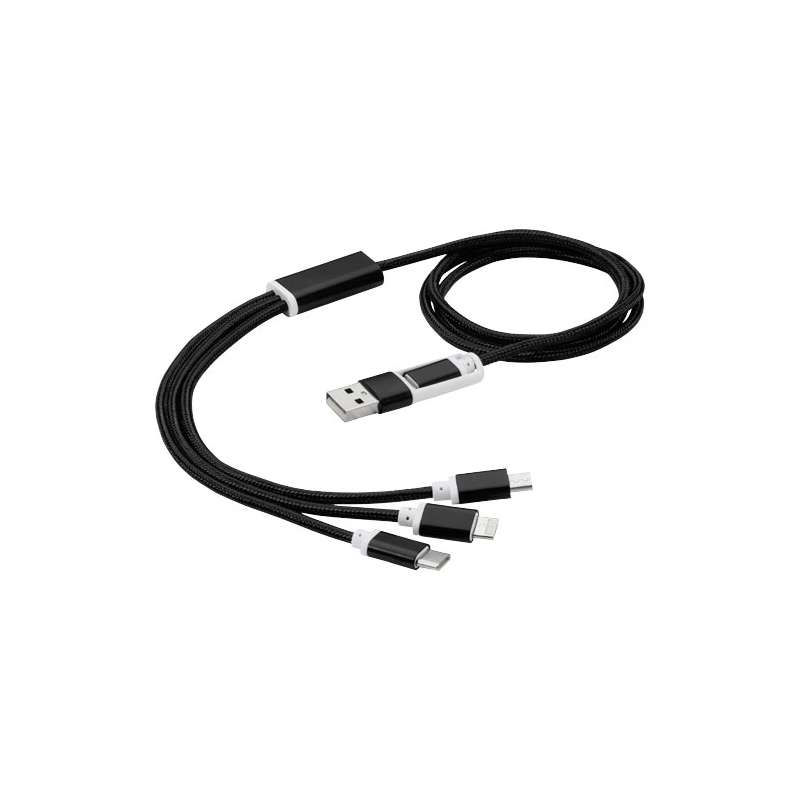 Câble de charge 3-en-1 avec double entrée - Bullet - Cable de charge à prix de gros Câble de charge 3-en-1 avec double entrée - Bullet - Cable de charge à prix de gros