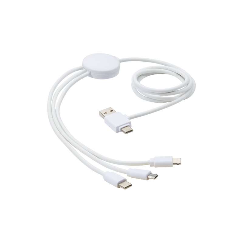 Câble de charge 5-en-1 Pure avec additif antibactérien - Bullet - Cable de charge à prix grossiste Câble de charge 5-en-1 Pure avec additif antibactérien - Bullet - Cable de charge à prix grossiste