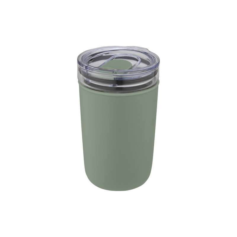 Glasbecher 420 ml mit Recyclingkunststoffhülle zu Großhandelspreisen - Faire und nachhaltiges Accessoire zu Großhandelspreisen Glasbecher 420 ml mit Recyclingkunststoffhülle zu Großhandelspreisen - Faire und nachhaltiges Accessoire zu Großhandelspreisen