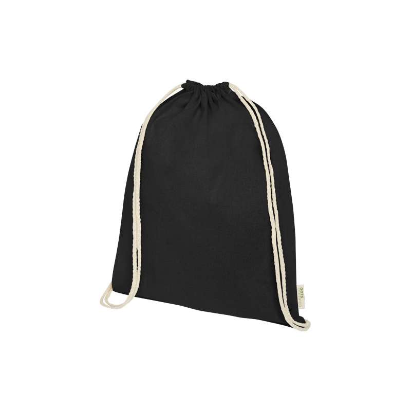 Zaino in cotone biologico 33x44 cm GOTS - Sacchetto naturale a prezzi all'ingrosso