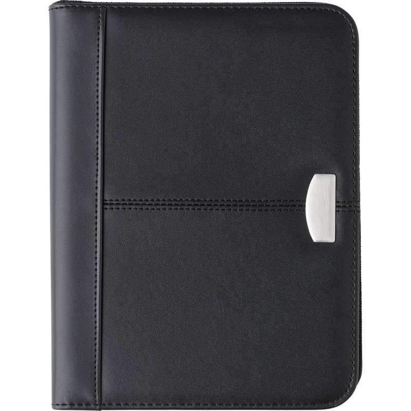 Conférencier A5 zippé en cuir reconstitué Rosa - Conférencier à prix de gros Conférencier A5 zippé en cuir reconstitué Rosa - Conférencier à prix de gros