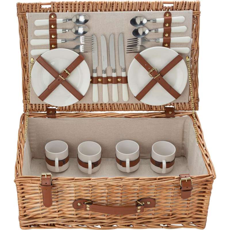 Cesto da picnic in rattan per 4 persone - Sac à pique-nique a prezzi all'ingrosso Cesto da picnic in rattan per 4 persone - Sac à pique-nique a prezzi all'ingrosso