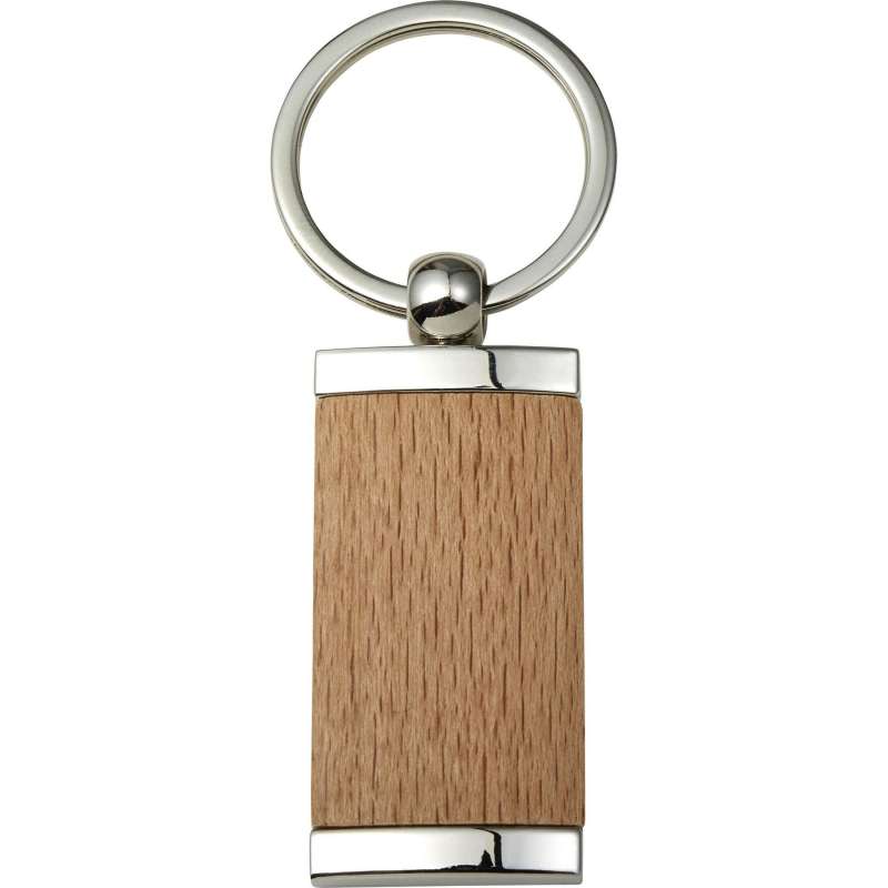 Llavero de madera y metal 7 cm - Llavero de madera a precios de mayorista Llavero de madera y metal 7 cm - Llavero de madera a precios de mayorista