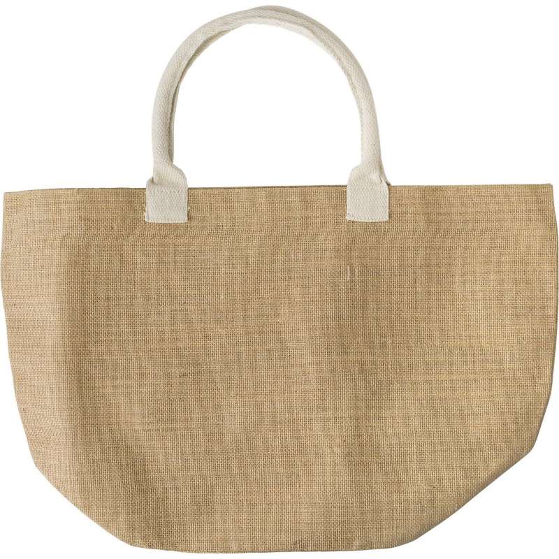 Jute boodschappentas met katoenen hengsels - Natuurlijke tas tegen groothandelsprijzen Jute boodschappentas met katoenen hengsels - Natuurlijke tas tegen groothandelsprijzen