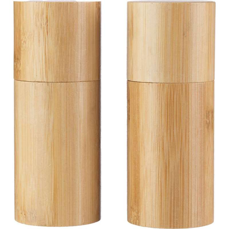 Ensemble de deux moulins en bambou Christine à prix grossiste - Moulin à poivre à prix de gros Ensemble de deux moulins en bambou Christine à prix grossiste - Moulin à poivre à prix de gros