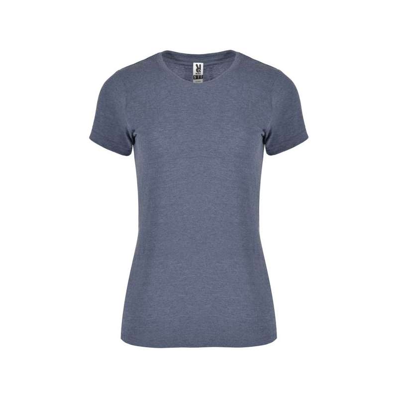 T-shirt donna manica corta in tessuto melange - T-shirt a prezzi all'ingrosso