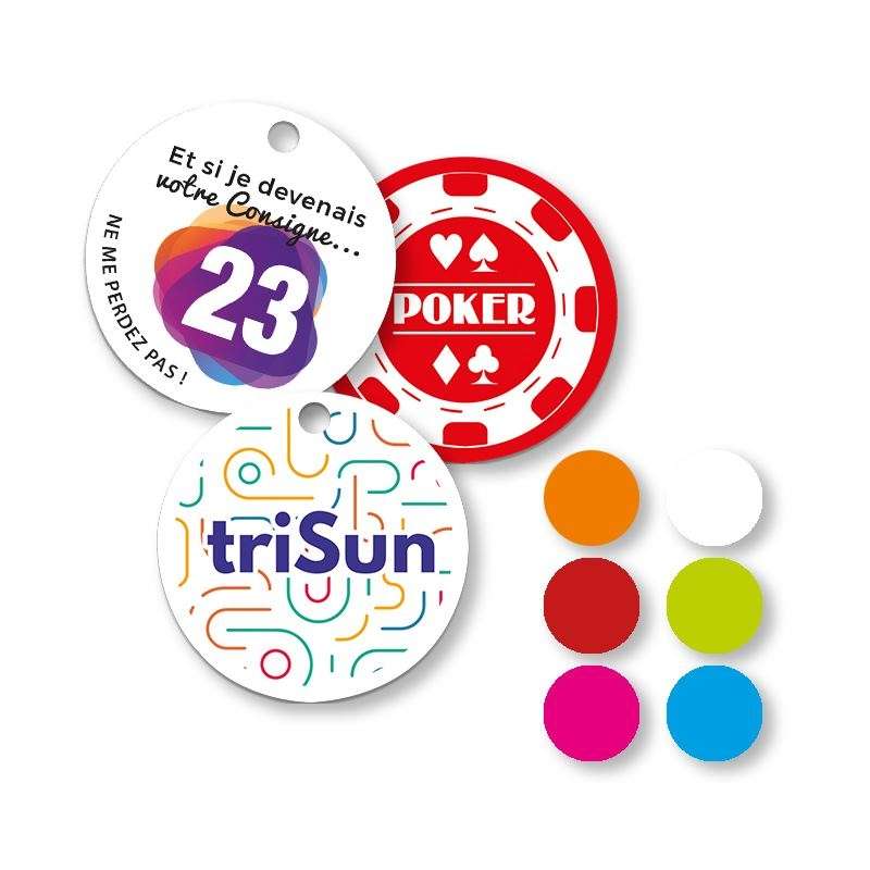 Jeton 2 Euro, Ø 26 mm, 2,3 mm dik - Sleutelhangers tegen groothandelsprijzen