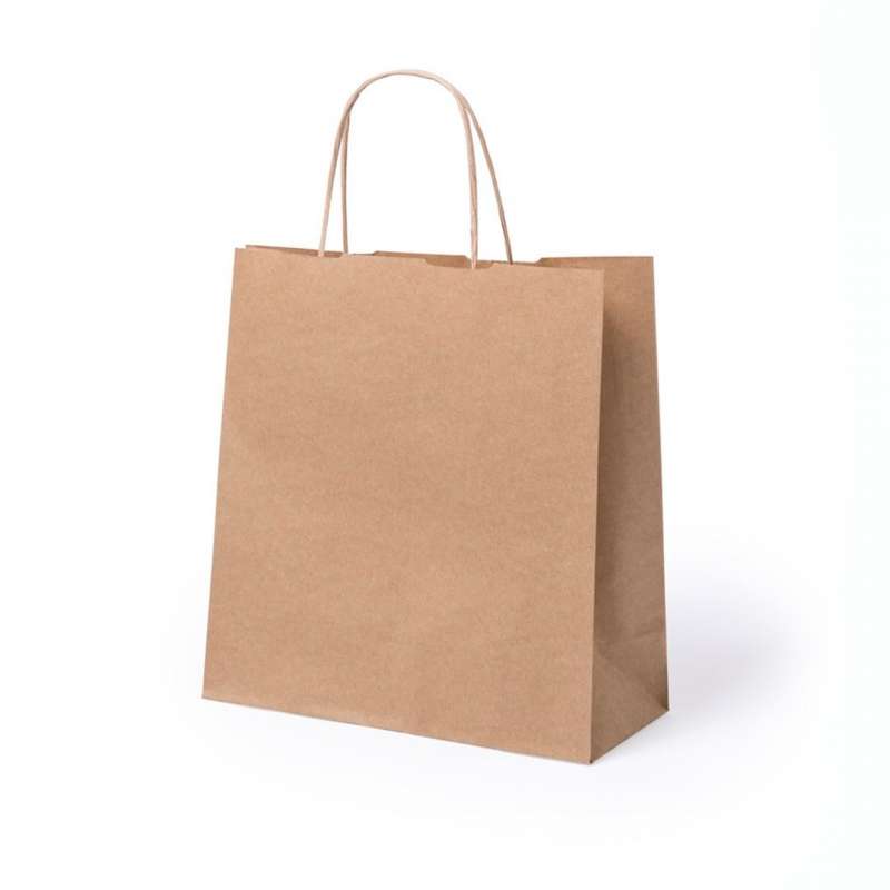 Papieren tas 100 g/m2 met handvatten 7 kg tegen groothandelsprijzen - Natuurlijke tas tegen groothandelsprijzen Papieren tas 100 g/m2 met handvatten 7 kg tegen groothandelsprijzen - Natuurlijke tas tegen groothandelsprijzen