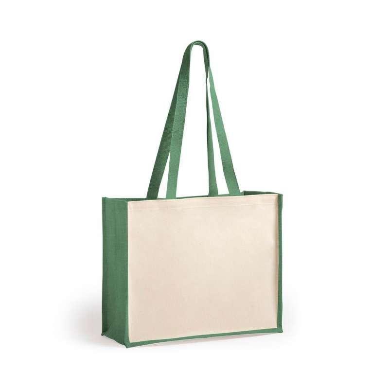 Grote jute en katoen tas 39x31,5 cm tegen groothandelsprijzen - Natuurlijke tas tegen groothandelsprijzen Grote jute en katoen tas 39x31,5 cm tegen groothandelsprijzen - Natuurlijke tas tegen groothandelsprijzen