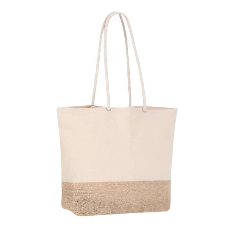 Jute en katoen tas 48x35 cm tegen groothandelsprijzen - Natuurlijke tas tegen groothandelsprijzen Jute en katoen tas 48x35 cm tegen groothandelsprijzen - Natuurlijke tas tegen groothandelsprijzen