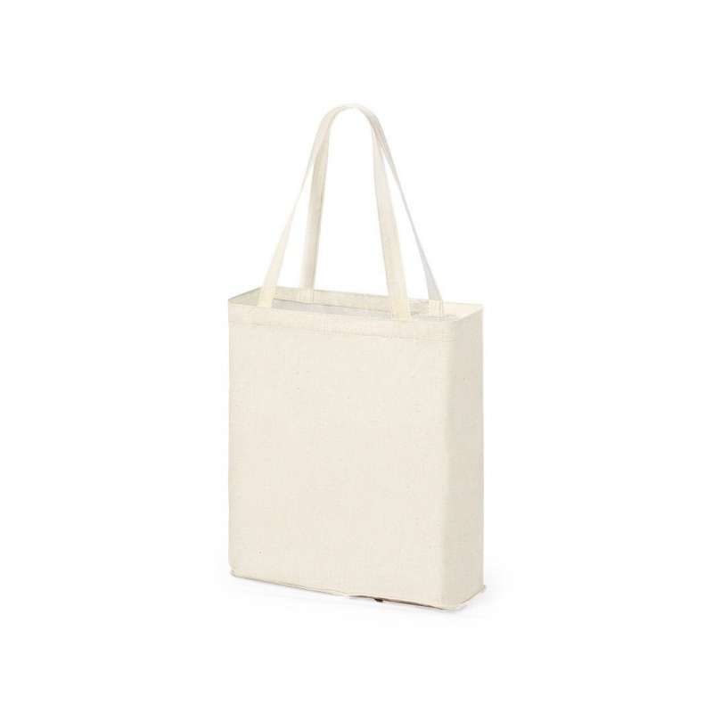 Vouwtas van katoen met jute basis 57 cm - Natuurlijke tas tegen groothandelsprijzen Vouwtas van katoen met jute basis 57 cm - Natuurlijke tas tegen groothandelsprijzen