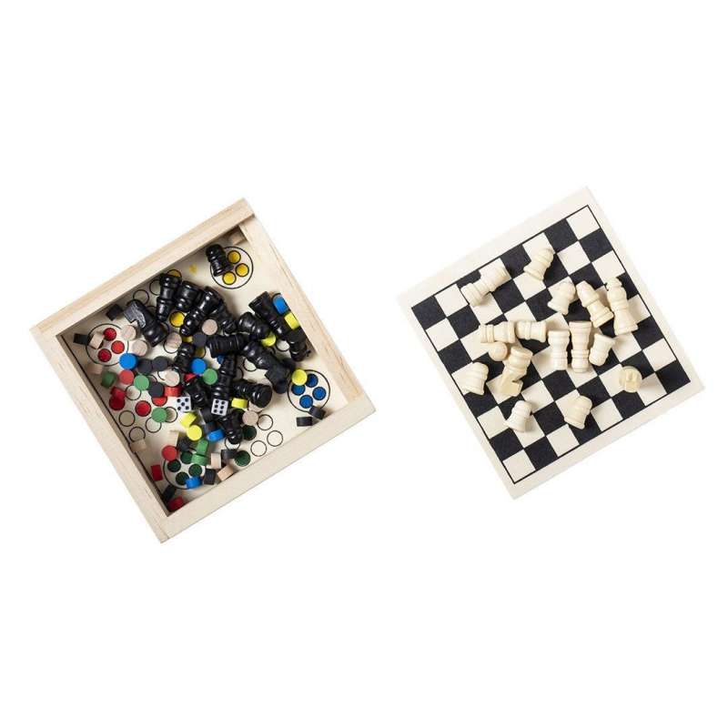 Natuurlijke Houten Spellen Set met 2 Borden - schaakspel tegen groothandelsprijzen Natuurlijke Houten Spellen Set met 2 Borden - schaakspel tegen groothandelsprijzen