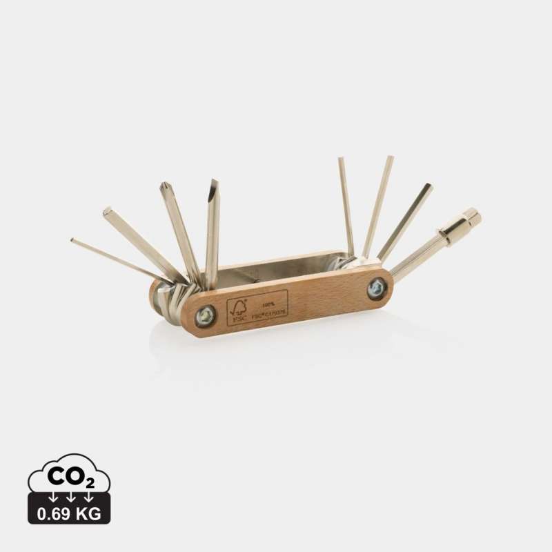 Multifunction tool with Allen key in FSC® wood at wholesale prices - Multi-tool at wholesale prices