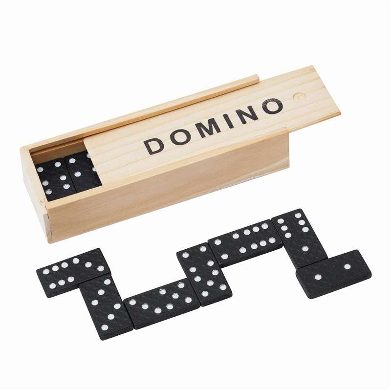 Houten Domino Spel in Doos 14,5 cm - Domino set tegen groothandelsprijzen Houten Domino Spel in Doos 14,5 cm - Domino set tegen groothandelsprijzen