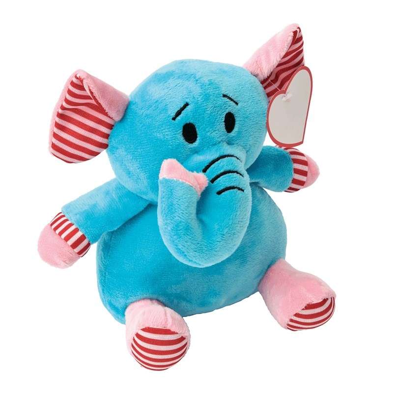 Knuffelelefant 19 cm van polyester - plucheleleephant tegen groothandelsprijzen