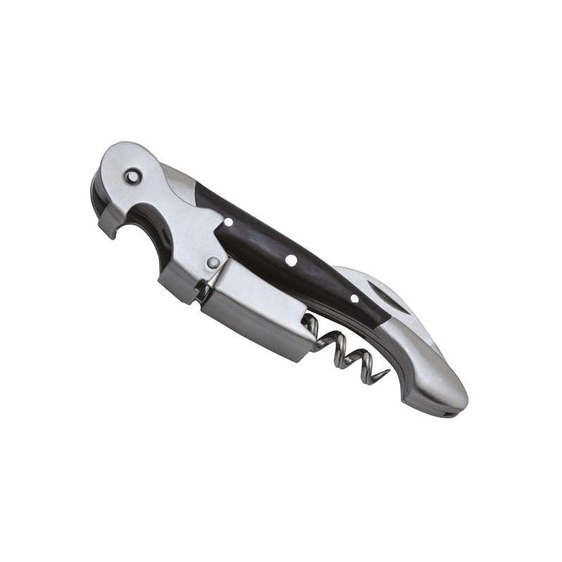 Professional Double-Lever Corkscrew, Black Stamina - Corkscrew at wholesale prices Professional Double-Lever Corkscrew, Black Stamina - Corkscrew at wholesale prices