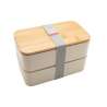 Bento-Box aus Bambus 1,3 l, 2 Fächer - Bento zu Großhandelspreisen Bento-Box aus Bambus 1,3 l, 2 Fächer - Bento zu Großhandelspreisen