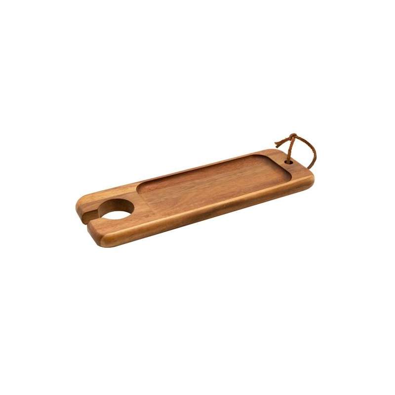 Planche individuelle apéro en acacia - Planche de service à prix grossiste