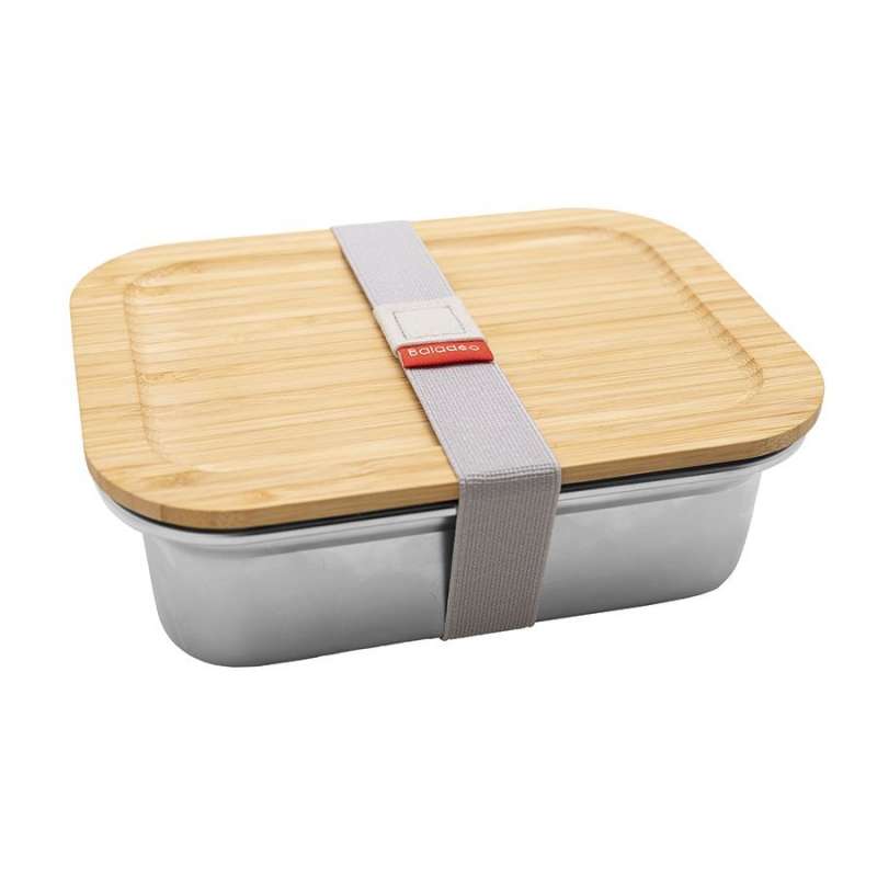 Bento inox pour micro-onde, avec couvercle en bambou - Bento à prix de gros