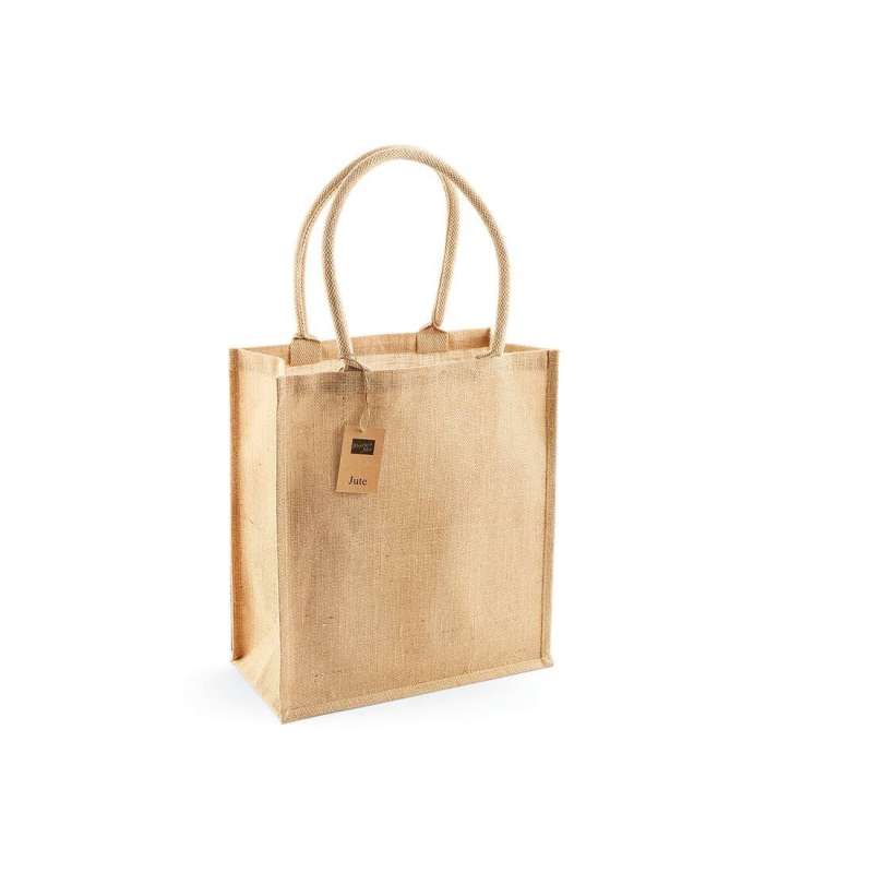 Jute-Einkaufsbeutel 31x27cm mit Baumwollgriffen zu Großhandelspreisen - Strandtasche zu Großhandelspreisen Jute-Einkaufsbeutel 31x27cm mit Baumwollgriffen zu Großhandelspreisen - Strandtasche zu Großhandelspreisen