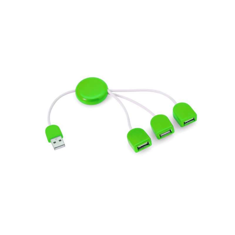 Kleurige USB Hub met 3 poorten - Hub tegen groothandelsprijzen
