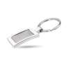 Llavero rectangular de metal cromado  - Llaveros de metal a precios de mayorista