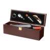 Coffret de madeira para uma garrafa de vinho - Conjunto de sommelier a preço grossista