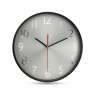 Large Silver Wall Clock with Glass Lens - Clock at wholesale prices