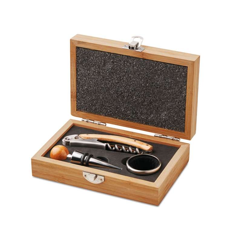 Coffret de sommelier en bambou à prix de gros - Produit en bois à prix grossiste