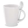 300ml White Ceramic Sublimation Mug with Spoon - Mug at wholesale prices 300ml White Ceramic Sublimation Mug with Spoon - Mug at wholesale prices
