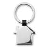 Metallic House-Shaped Keychain, Glossy Finish - Metal keychains at wholesale prices