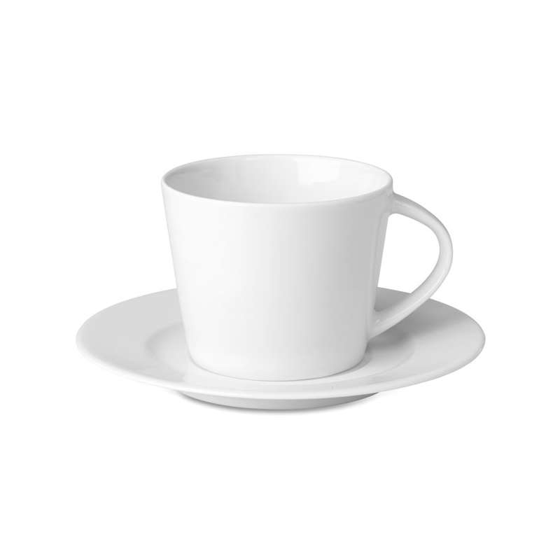 Konische Porzellan-Cappuccino-Tasse 160 ml mit Untertasse - Trinkzubehör zu Großhandelspreisen