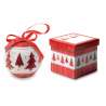 Perlierte Weihnachtskugel mit Geschenkbox 7x7x6,5 cm - Weihnachtsaccessoire zu Großhandelspreisen