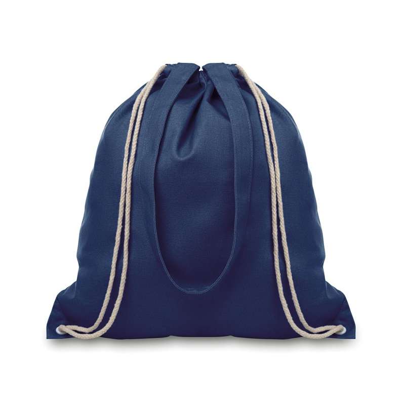 Lange tas van canvas met koordsluiting - Winkeltas tegen groothandelsprijzen