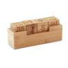 Bamboo Perpetual Desk Calendar - Natural Finish - Wooden product at wholesale prices