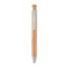 Stylo bambou/paille blé et ABS - Stylo bille à prix grossiste