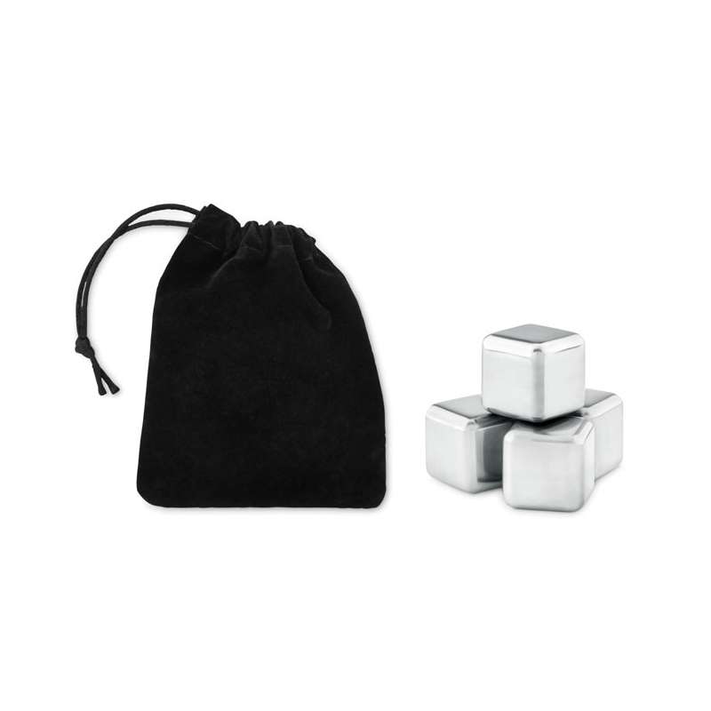Set di 4 ghiaccioli acciaio inox in velluto - Prodotti a prezzi all'ingrosso