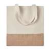 Cotton Tote Bag with Jute Trim - Shopping bag at wholesale prices