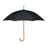 Automatische 107 cm RPET parapluie met houten handvat - Automatische paraplu  tegen groothandelsprijzen