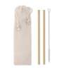 Set of 2 Reusable Bamboo Straws with Cleaning Brush - Reusable straw at wholesale prices