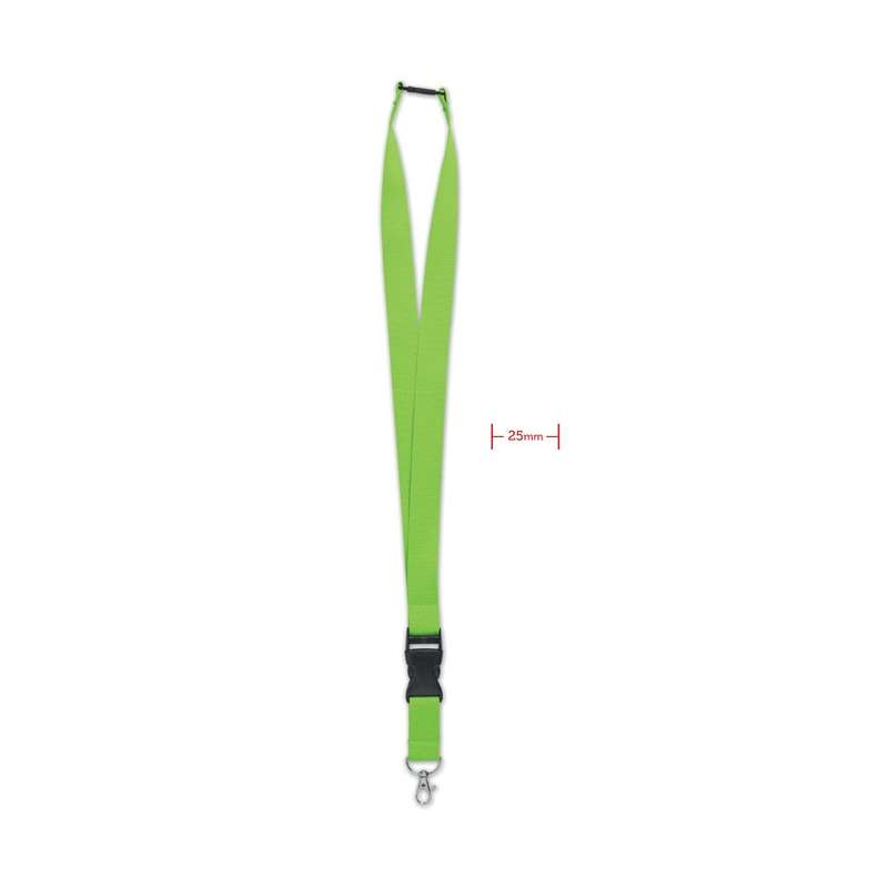 Bred metal lanyard med sikkerhedslukning 25mm til engrospris - Nakkebånd til engrospris